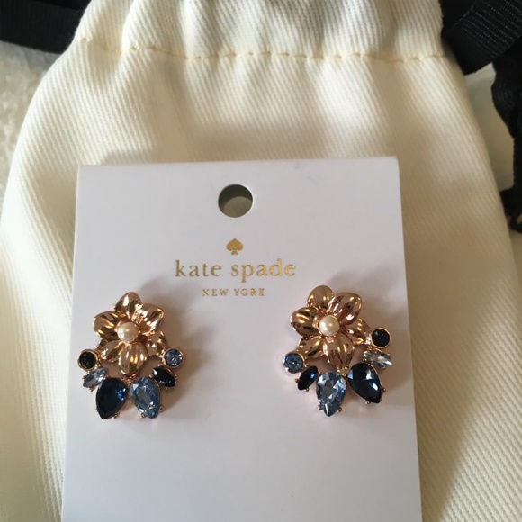kate spade floral earrings nwt - Picture 2 of 2